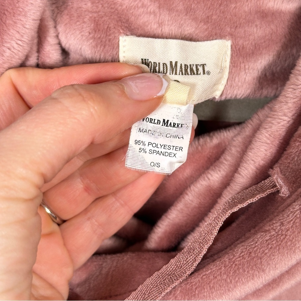 World Market cozy oversized velour cowl neck pullover lounge tunic O/S - Picture 8 of 9
